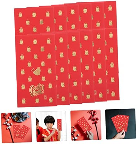 Nolitoy 60 PCS סינית ET למעטפות לחתונה אדומה חג מתנה לחתונה של תיקים גלגל המזלות פסטיבל אביב פסטיבל מעדיף תבניות