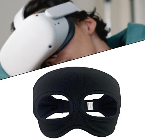 מכסה מסכת עיניים VR זיעה אוזניות VR אלסטיות מתכווננות, שחור