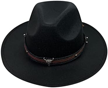 פדורה פדורה אופנתית גברים רחבים לנשים ללבוש כובע נשים וכובעים להקות כובע שיער בייסבול עבור כובעי מערביים