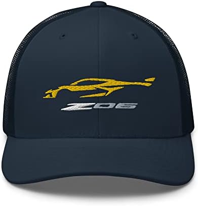 2023 מכונית ספורט ז06 ג8 וט להאיץ צהוב מותאם אישית נהג משאית כובע סנאפבק כובע