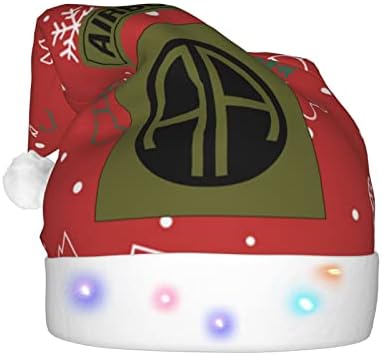 אוגדה מוטסת 82 מצחיק מבוגרים בפלאש כובע סנטה כובע חג המולד לנשים וגברים כובע חג המולד