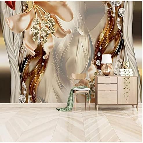 בד קיר בהתאמה אישית חלום מודרני 3D תכשיטים מובלטים פרח קיר ניירות קיר לסלון טלוויזיה ספה ביתית עיצוב הבית 3D קיר
