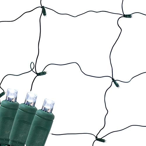 Sunnydaze אורות רשת חג המולד בהנכבה 70 - 6 'x 4' רשת 5 ממ נורות סגנון זווית רחב - נורות - עיצוב גזע גזע