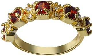 2023 זירקון אבן מתארס חדש טבעת תכשיטי אופנה בהירה לנשים טבעות תכשיטים טבעות אדומות התפלל דרכו טבעת