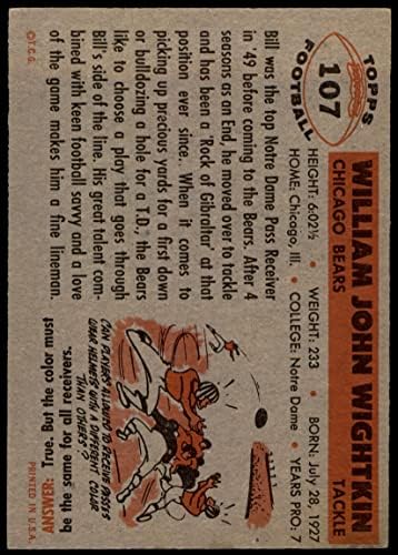 1956 Topps 107 ביל ווייטקין שיקגו דובים דובים טובים נוטרדאם