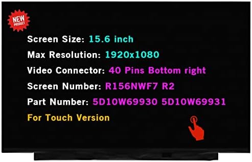BTSELSS החלפת LCD עבור LENOVO IDEAPAD 5-15ARE 81YQ מסך מגע על תא R156NWF7 R2 R156NWF7-R2 לוח תצוגה 5D10W69930