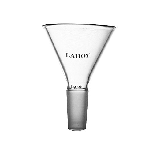 Laboy זכוכית משותפת אבקת משותפת סינון משפך משפך זכוכית גזע קצר עם 75 ממ O.D.
