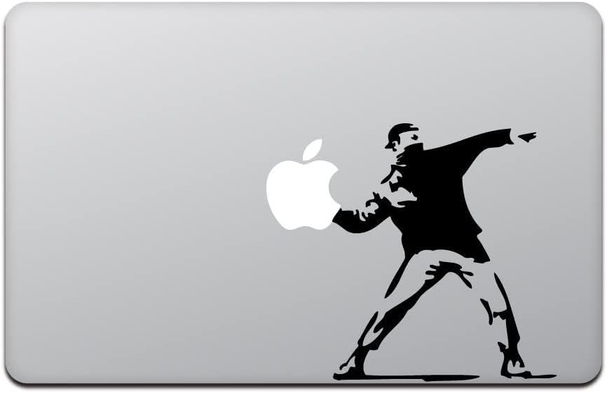 חנות חביבה MacBook Air/Pro 11/13 אינץ 'מדבקת MacBook Banksy Banksy Guy Banksy Mholotov Guy 11 שחור M424-11-B