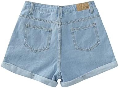 מכנסיים קצרים ז'אן פלוס נשים בגודל מותניים גבוהים מכנסיים קצרים מזדמנים חופשת קיץ מזדמנים חוף מכנסיים