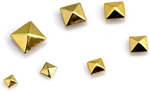 חתיכי פירמידה, 200 יח 'ראשי ציפורניים דוקרני פאנק מתכת כתמים מסמרות מרובעות עם דוקרנים