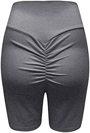 מכנסי אופנוען בעלי מותניים גבוהים לנשים מכנסיים קצרים של מותניים חוצה אימון יוגה מכנסיים קצרים המריצים חותלות עם/ללא