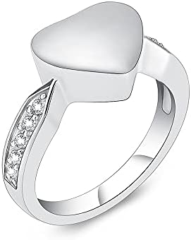 Ruitaiqin jnxl 1pcs טבעת קריסטל מגולפת טבעת שריפה נירוסטה לאפר מתאימה למזכרת מזכרת מתנות לזכר סינדרלה 0223