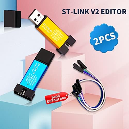 V טלסקי ST-Link V2 מתכנת USB תומך בתכנות יחידת תכנות STM8 STM32 עורך עם כבל