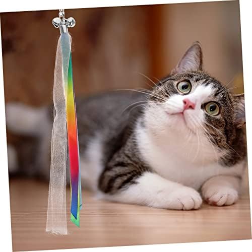 Ipetboom Cat Stick rellil Teaser Teaser צעצוע חתול צעצועים המתכת העצלנית 5 יחידות