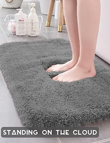 קאישון אמבטיה שטיח אמבטיה מחצלת קטיפה מיקרופייבר שאגי החלקה רך מקלחת שטיח, מים סופג אמבטיה
