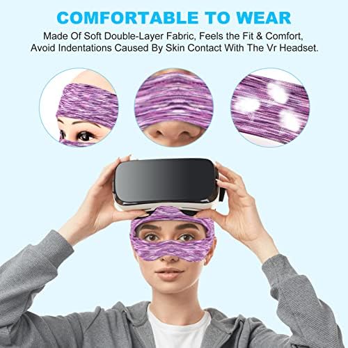 כיסוי מסכת עיניים VR עם אבזם מתכוונן, MBQTWS שודרגת רצועת זיעה עבור Oculus Go Quest 2, כיסוי שומר נוח נוח נושם