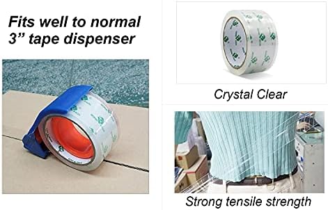 חבילת Bomei Crystal Christal Champe Champe, גלילי מילוי קלטת אריזה, 6 גלילים 2mil x1.88 60 מטר לאיטום,