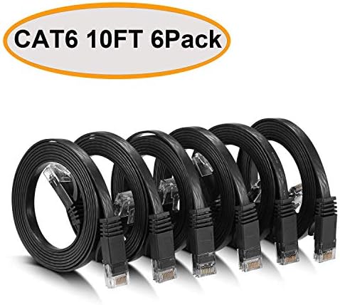 כבל Ethernet Cat 6 - כבל רשת שטוחה באינטרנט - Cat6 כבל תיקון אתרנט קצר - CAT 6 כבל LAN מחשב