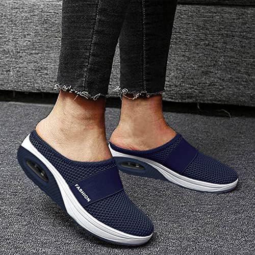 נעלי ספורט של פוגוג'וני טריז לנשים 2023, נעלי הליכה לנשים נעלי גרב סניקרס מחליקות על נעלי כרית כרית פלטפורמה