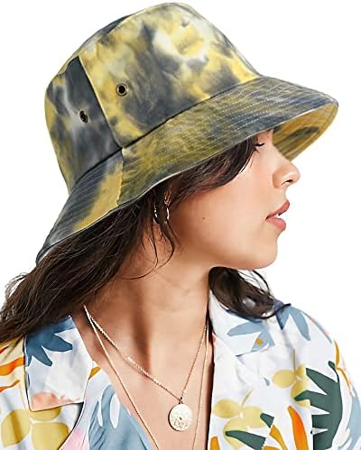 כובע דלי לנשים גברים קנבס שטף כותנה טרנדית במצוקה, נשים קיץ חוף כובעי שמש עם מיתרים ניתנים לניתוק