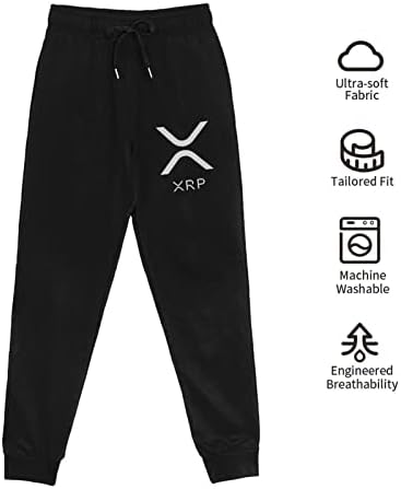 מכנסי טרנינג של Denou XRP מכנסיים רצים לגברים מכנסיים כותנה תחתית טרקלין נוחה
