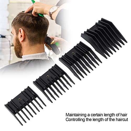 מסרק מדריך לקוצץ שיער של 4 יחידים, מסרק גוזם שיער מקצועי מסרק אביזר לקוצץ נייד לסלון ביתי