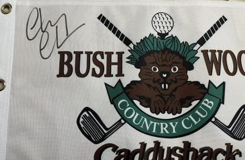 Chevy Chase חתימה על חתימה חתומה של Caddyshack Bushwood Flag עם אימות בקט
