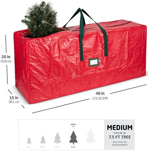 זובר מלאכותי חג המולד עץ אחסון תיק-מתאים עד 7.5 רגל חג המולד מפורק עצים עם עמיד מחוזק ידיות & מגבר;