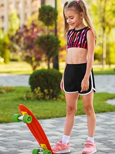POROKA 4 חבילות בנות המריצות מכנסיים קצרים אתלטים קצרים כושר מכנסי DOLPHIN SHOT