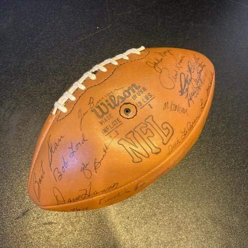 1976 קבוצת גרין ביי פקרס החתימה את וילסון NFL משחק כדורגל בארט סטאר JSA COA - כדורגל חתימה