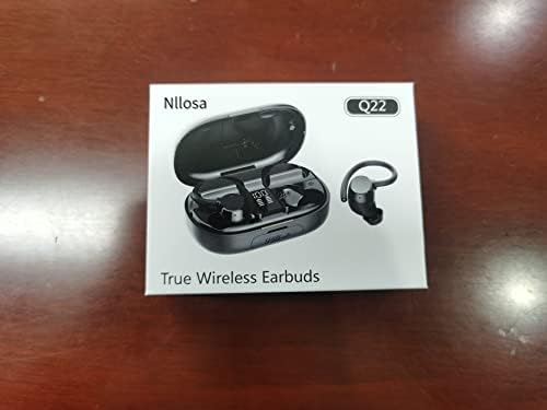 אוזניות אוזניות אוזניות Nllosa, Bluetooth 5.0 אוזניות אוזניות ספורט CVC8.0 ביטול רעש, אוזניות באוזן