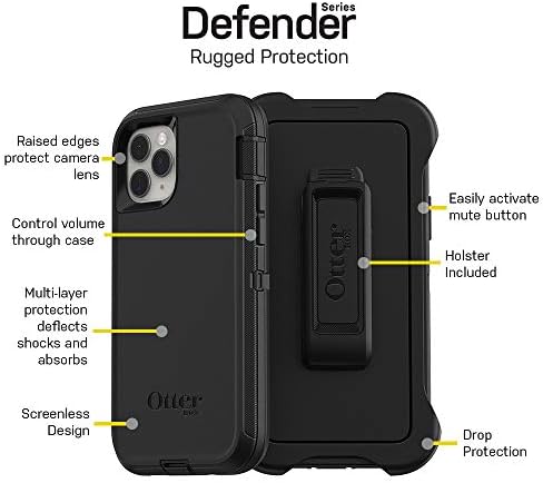 Otterbox iPhone 11 Pro Max Defender Series Case - Gone Fishin, מחוספס ועמיד, עם הגנת נמל, כולל Clip Clipstand