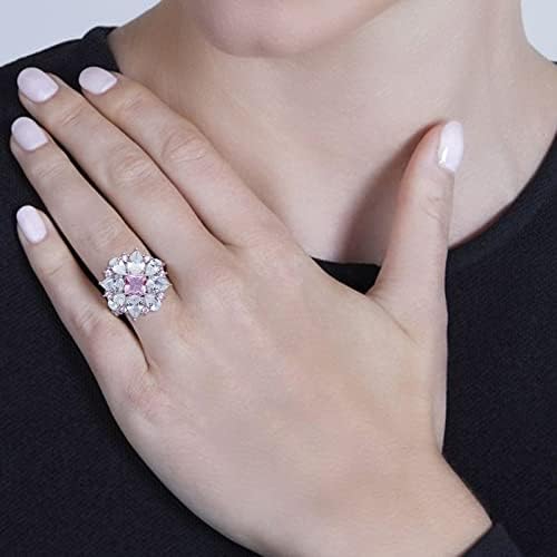 נשים מצלצלות נשים מצלצלות טבעת אופנה ריבוע ריבוע היהלום טבעת טבעת אירוסין אירופית ומוקדמת אמריקה