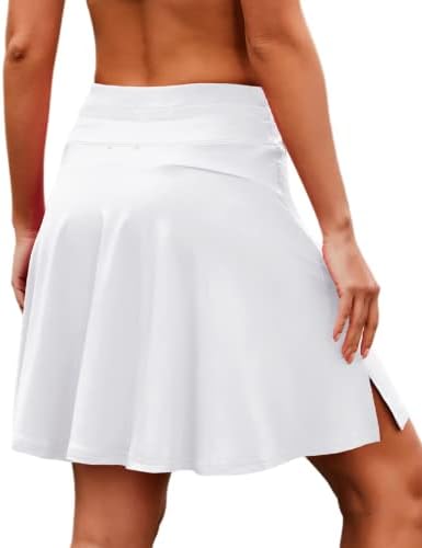 חצאית טניס של COORUN נשים 20 אורך ברך גולף סקורט עם כיסים מותניים גבוהים ספורטיביים ספורטיביים מכנסיים קצרים