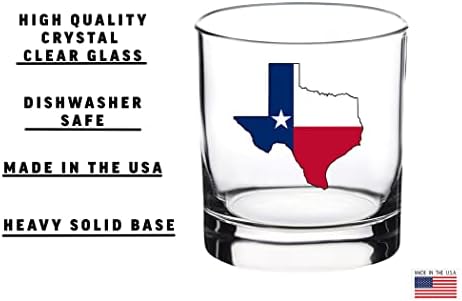 נוכלים נהר טקטי טקסס מדינת דגל ישן נושן זכוכית מתנה עבור טקסני