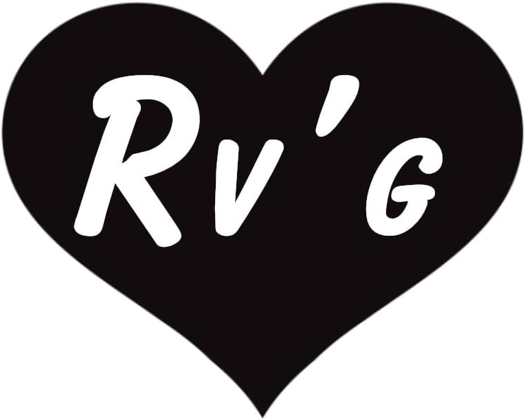 אני אוהב מדבקות לב RV'G על ידי בדיקת עיצוב מותאם אישית - צבעים וגדלים מרובים