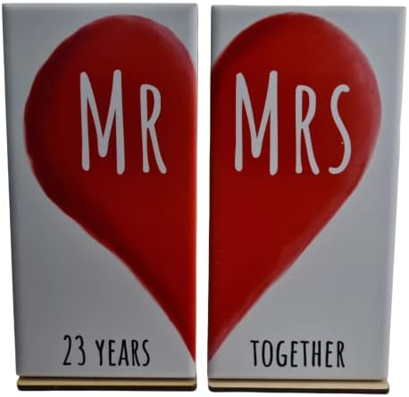 מר וגברת 23 שנים ביחד-קישוט אריחים כפול 23 מר 23
