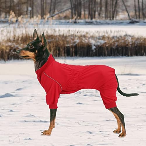 Geeecete כלב רוכסן מעיל כלבים עם רגליים נוחות, מעיל עמיד למים של חיית מחמד לכלבים בינוניים וקטנים