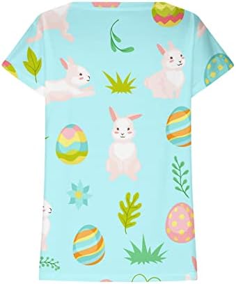 חולצות פסחא לנשים חולצת טריקו של ארנב פסחא ארנב גרפי טיזים חולצות חג פסחא