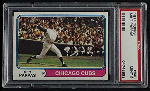 1974 Topps 640 Milt Pappas Chicago Cubs PSA PSA 9.00 Cubs
