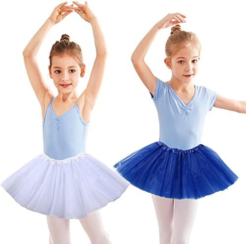 ילדה חצאית טוטו, שמלת בלט של 3 שכבות טול שמלת בלט חצאית תינוקת לבוש את מסיבת הריקודים לנסיכה בגיל 3-10