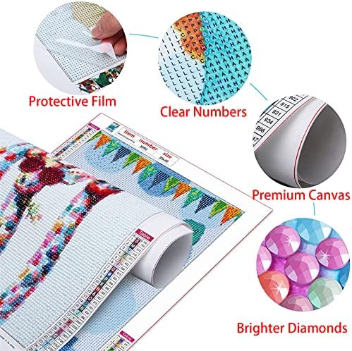 ערכות ציור יהלומים למבוגרים, Space Eart Diamond Art Orders Gidner Diy 5D צבע לפי מספרים, מקדח גדול מלא נקודות