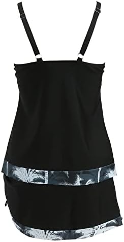 טנקיני סקסי בגדי ים עם חצאית 2 חתיכות בגדי ים בגדי ים חליפות ים הלחה הלטר V צוואר בגד ים לנשים