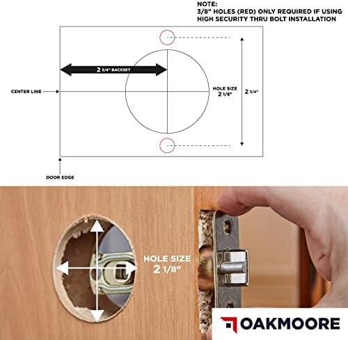 Oakmoore Premium מסחרי דלת חיצונית ידית כיתה ב ' - ידית דלת מסחרית למשרדי בתי ספר תקן תעשייתי