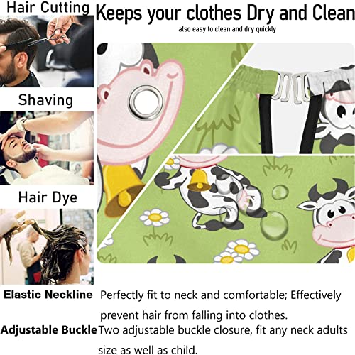 Visesunny Barber CAPE מצחיק מצחיק פרה פוליאסטר שיער חיתוך שיער סלון קייפ סינר תספורת אנטי-סטטית