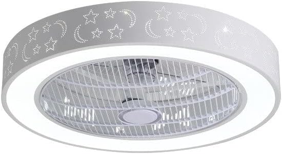 מאוורר תקרה של Chezmax+מנורה עם עמעום שלט רחוק לסלון עיצוב חדר שינה מאוורר תאורה מאוורר תקרה עם אורות שינה