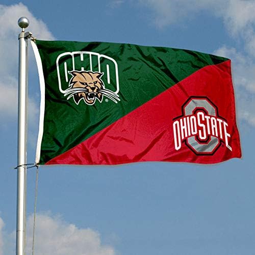 אוהיו מול בית מדינת אוהיו מחולק 3x5 באנר יריבות דגל