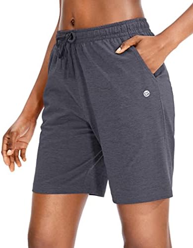 גרם הדרגתי נשים של ברמודה ג 'רזי מכנסיים קצרים עם כיסים עמוקים 7 ארוך מכנסיים קצרים לנשים טרקלין