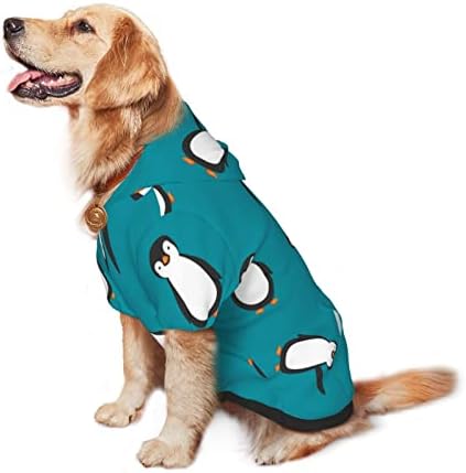 קפוצ'ון גדול של כלב מצחיק-חמוד-פינגווינים סוודר בגדי חיות מחמד עם מעיל תלבושת חתולים רכים xx-large