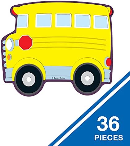 קרסון דלוסה מגזרות לוח מודעות של אוטובוס בית ספר בן 36 חלקים, מגזרות אוטובוס ללוח מודעות, גן ילדים וכיתת